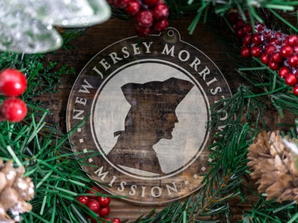 LDS New Jersey Morristown Mission Christmas Ornament with Christmas Decorations