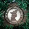LDS New Jersey Morristown Mission Christmas Ornament surrounded by a Simple Reef