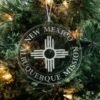 LDS New Mexico Albuquerque Mission Christmas Ornament hanging on a Tree