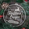 LDS Oregon Portland Mission Christmas Ornament with Christmas Decorations