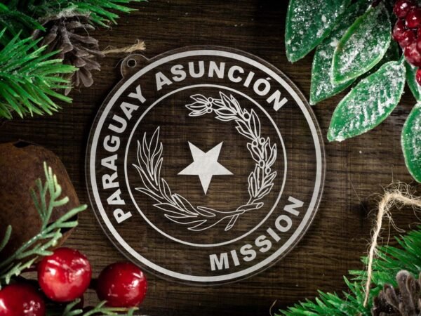 LDS Paraguay Asuncion Mission Christmas Ornament with Christmas Decorations