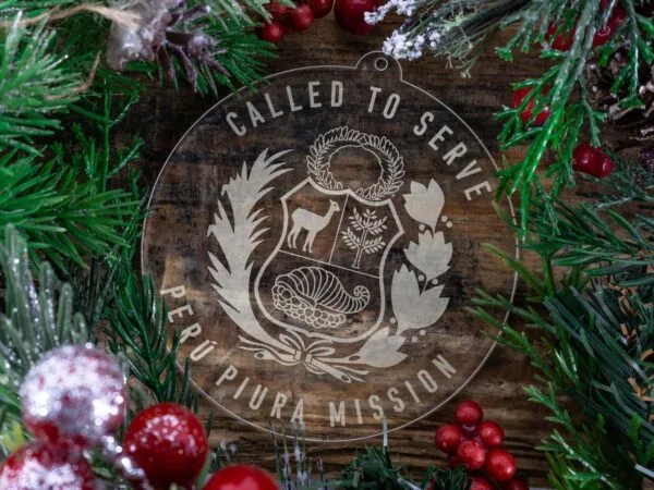 LDS Peru Piura Mission Christmas Ornament with Christmas Decorations
