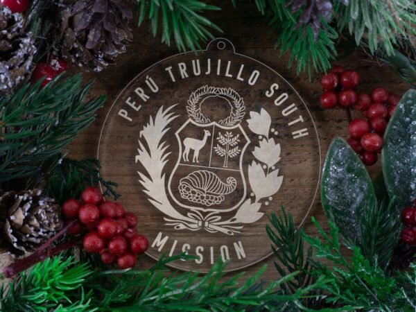 LDS Peru Trujillo South Mission Christmas Ornament with Christmas Decorations