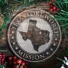 LDS Texas Fort Worth Mission Christmas Ornament with Christmas Decorations