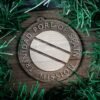 LDS Trinidad Port of Spain Mission Christmas Ornament surrounded by a Simple Reef