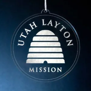 LDS Utah Layton Mission Christmas Ornament