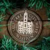 LDS Utah Salt Lake City West Mission Christmas Ornament surrounded by a Simple Reef