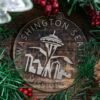 LDS Washington Seattle Mission Christmas Ornament with Christmas Decorations