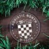 LDS Adriatic North Mission (Zagreb) Christmas Ornament surrounded by a Simple Reef
