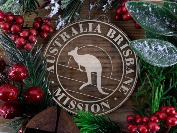 LDS Australia Brisbane Mission Christmas Ornament with Christmas Decorations