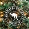LDS Australia Brisbane Mission Christmas Ornament hanging on a Tree