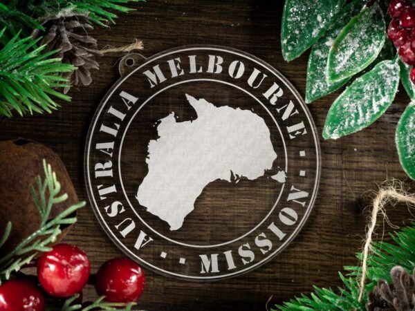 LDS Australia Melbourne Mission Christmas Ornament with Christmas Decorations