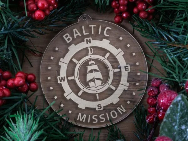 LDS Baltic Mission (Riga) Christmas Ornament with Christmas Decorations