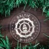 LDS Baltic Mission (Riga) Christmas Ornament surrounded by a Simple Reef