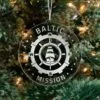 LDS Baltic Mission (Riga) Christmas Ornament hanging on a Tree