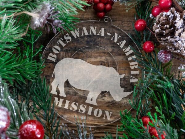 LDS Botswana - Namibia Mission Christmas Ornament with Christmas Decorations