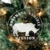 LDS Botswana - Namibia Mission Christmas Ornament hanging on a Tree