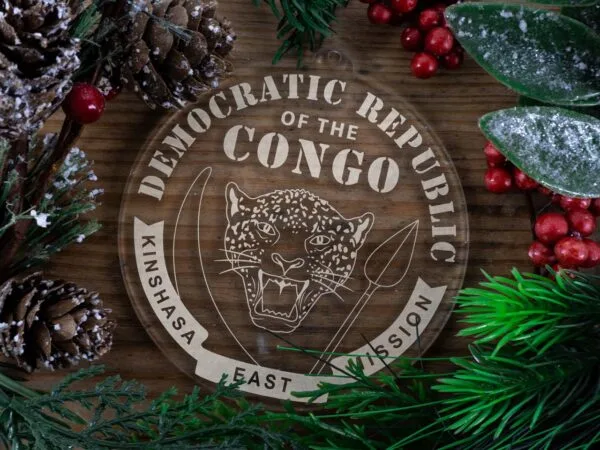 LDS Democratic Republic of the Congo Kinshasa East Mission Christmas Ornament with Christmas Decorations