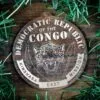 LDS Democratic Republic of the Congo Kinshasa East Mission Christmas Ornament surrounded by a Simple Reef