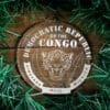 LDS Democratic Republic of the Congo Kinshasa Mission Christmas Ornament surrounded by a Simple Reef