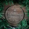 LDS England Leeds Mission Christmas Ornament surrounded by a Simple Reef