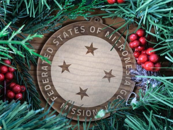 LDS Federated States of Micronesia Guam Mission Christmas Ornament with Christmas Decorations