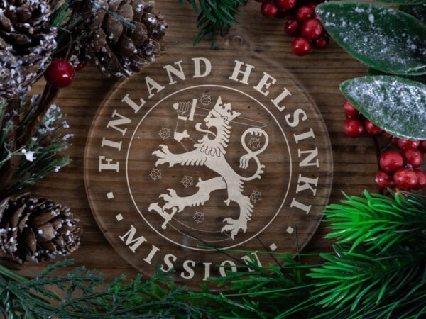 LDS Finland Helsinki Mission Christmas Ornament with Christmas Decorations