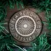 LDS India Bengaluru Mission Christmas Ornament surrounded by a Simple Reef