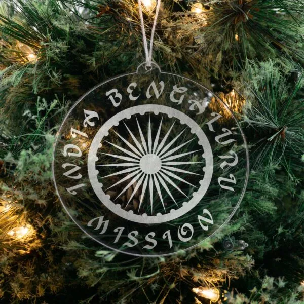 LDS India Bengaluru Mission Christmas Ornament hanging on a Tree