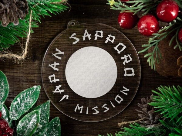 LDS Japan Sapporo Mission Christmas Ornament with Christmas Decorations