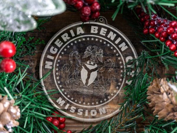LDS Nigeria Benin City Mission Christmas Ornament with Christmas Decorations