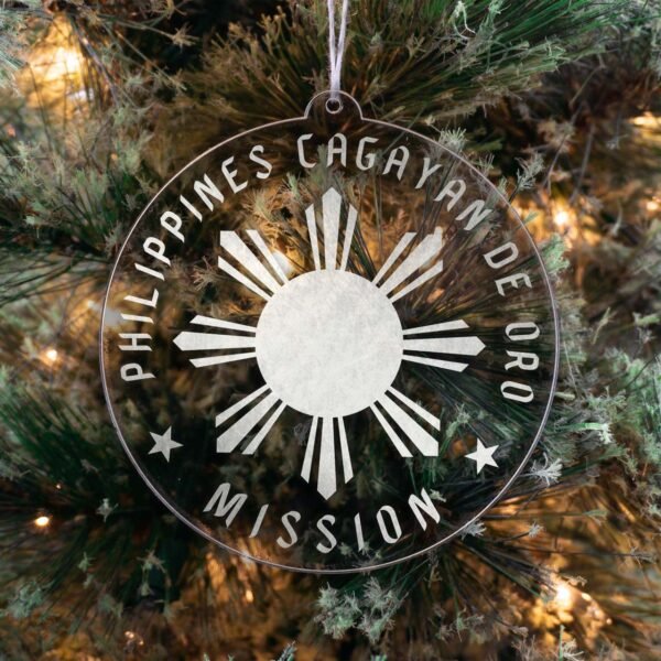 LDS Philippines Cagayan De Oro Mission Christmas Ornament hanging on a Tree
