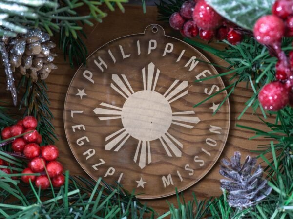 LDS Philippines Legazpi Mission Christmas Ornament with Christmas Decorations