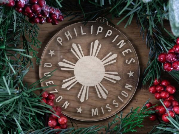 LDS Philippines Quezon City Mission Christmas Ornament with Christmas Decorations