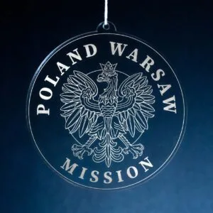 LDS Poland Warsaw Mission Christmas Ornament