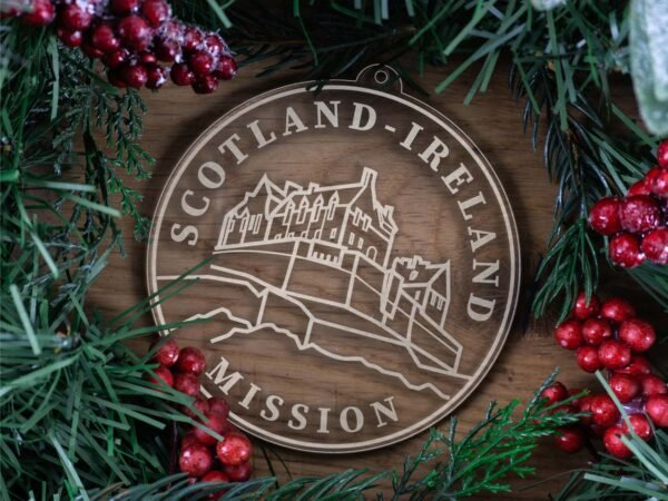 LDS Scotland - Ireland Mission (Edinburgh) Christmas Ornament with Christmas Decorations