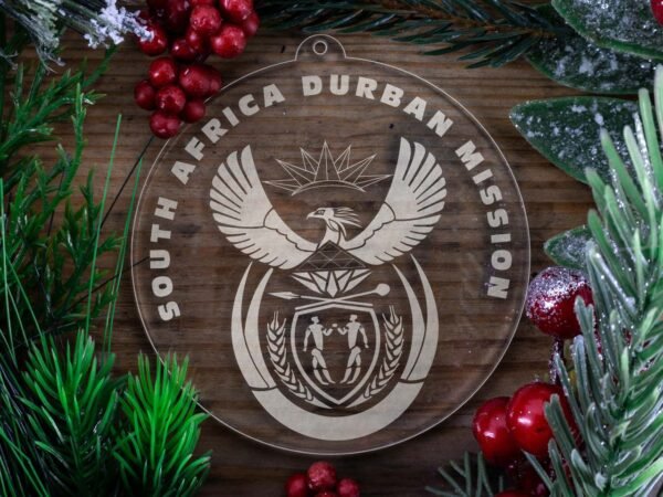 LDS South Africa Durban Mission Christmas Ornament with Christmas Decorations