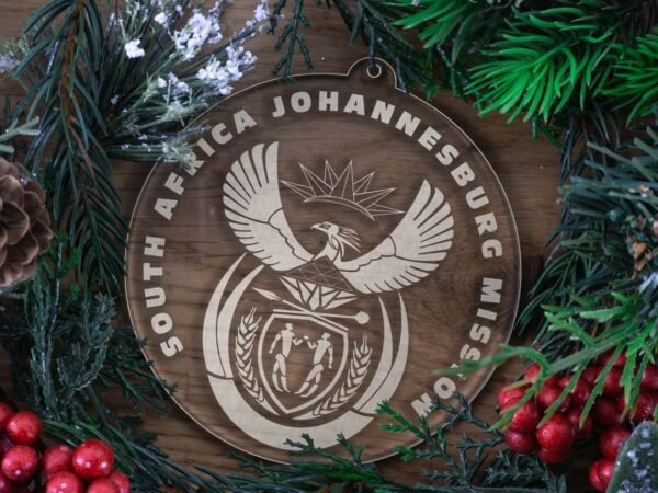 LDS South Africa Johannesburg Mission Christmas Ornament with Christmas Decorations