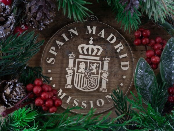 LDS Spain Madrid Mission Christmas Ornament with Christmas Decorations