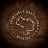 LDS Venezuela Barcelona Mission Christmas Ornament laying on a Wooden Background