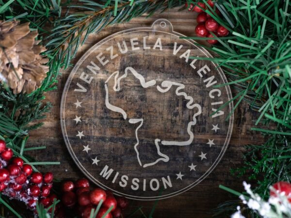 LDS Venezuela Valencia Mission Christmas Ornament with Christmas Decorations