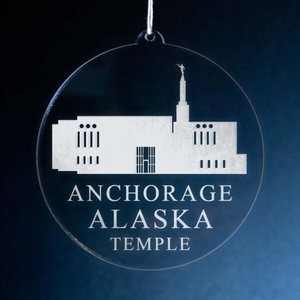 LDS Anchorage Alaska Temple Christmas Ornament