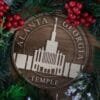 LDS Atlanta Georgia Temple Christmas Ornament with Christmas Decorations
