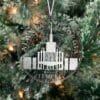 LDS Atlanta Georgia Temple Christmas Ornament hanging on a Tree