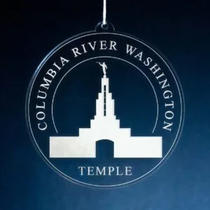 LDS Columbia River Washington Temple Christmas Ornament