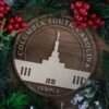 LDS Columbia South Carolina Temple Christmas Ornament with Christmas Decorations