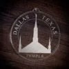 LDS Dallas Texas Temple Christmas Ornament laying on a Wooden Background