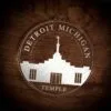 LDS Detroit Michigan Temple Christmas Ornament laying on a Wooden Background