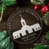 LDS Fort Collins Colorado Temple Christmas Ornament with Christmas Decorations