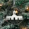 LDS Fort Collins Colorado Temple Christmas Ornament hanging on a Tree